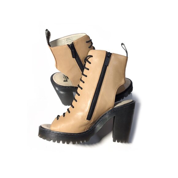 DR. MARTENS Carmelita Open Heel Platform Booties Womens Size 9 - Picture 4 of 9